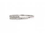 18kt white gold diamond crossover ring