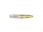 Diamond rubover set half eternity ring in 9kt yellow gold