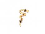 Vintage small 9kt yellow gold snake brooch