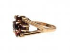 1970 Garnet Cluster Ring in 9kt Yellow Gold