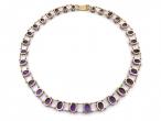 Vintage 9kt gold amethyst collar necklace