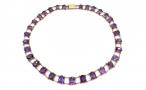 Vintage 9kt gold amethyst collar necklace