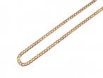 Vintage flat curb link chain in 9kt rose gold