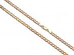 Vintage flat curb link chain in 9kt rose gold