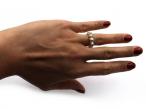 Antique five stone pearl ring in 18kt yellow gold
