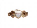 Antique heart moonstone ring in rose gold