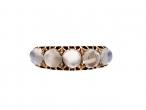 Victorian five stone moonstone claw set ring in yellow gold