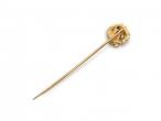 Antique diamond set dragon stick pin in 18kt yellow gold