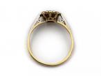 Edwardian diamond cluster ring in platinum and yellow gold