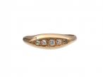 Victorian 18kt yellow gold diamond five stone ring