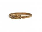1908 five stone diamond carved ring in 18kt yellow gold