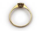 Edwardian 18kt yellow gold diamond daisy cluster ring