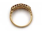 Victorian diamond and ruby five stone ring in 18kt gold