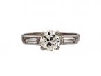 1920s diamond solitaire engagement ring in platinum