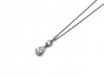 Vintage platinum 1.15ct pear shape diamond drop pendant and chain