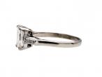 1920s platinum 1.70ct emerald cut diamond engagement ring