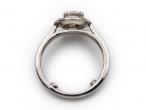 Contemporary diamond halo cluster ring in platinum