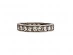 French Art Deco diamond set full eternity ring in platinum