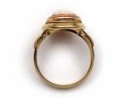 Vintage shell cameo portrait of a lady ring in 18kt yellow gold