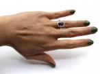 Edwardian fancy purple sapphire and diamond cluster ring