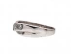 Contemporary five stone diamond crossover ring in 18kt white gold