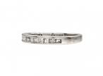 9kt white gold channel set princess cut diamond half eternity ring