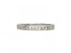 9kt white gold channel set princess cut diamond half eternity ring