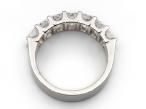 Seven stone radiant cut diamond ring in 18kt white gold