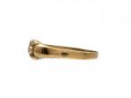 German diamond set buckle ring in 8kt yellow gold