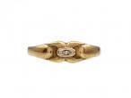 German diamond set buckle ring in 8kt yellow gold