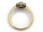 Antique diamond floral cluster ring in 18kt yellow gold