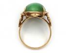 1960s jade and diamond dress ring in 18kt yellow gold