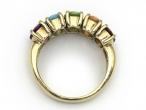 Amethyst, topaz, peridot, citrine and garnet five stone ring