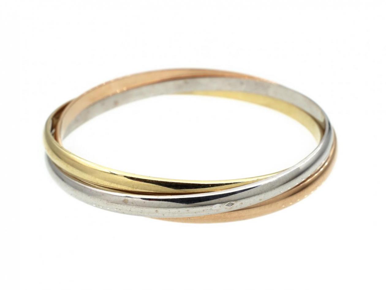 Cartier Trinity bangle in 18kt yellow, rose and white gold