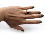 1974 oval onyx signet ring in 9kt yellow gold