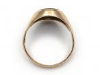 1974 oval onyx signet ring in 9kt yellow gold