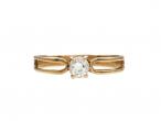 Vintage 0.20ct round brilliant cut diamond solitaire ring