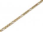 9kt yellow gold vintage Figaro and anchor link bracelet
