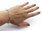 9kt yellow gold vintage Figaro and anchor link bracelet