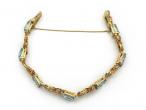 Vintage 18kt yellow gold and aquamarine bracelet