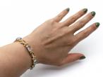 Vintage 18kt yellow gold and aquamarine bracelet