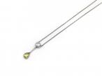 Contemporary diamond and fancy green diamond drop pendant