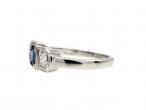 Art Deco style sapphire and diamond three stone ring
