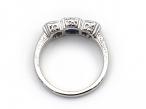 Art Deco style sapphire and diamond three stone ring