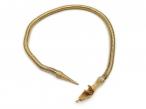 Retro adjustable gold plated serpent necklace