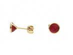18kt yellow gold ruby stud earrings