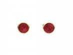 18kt yellow gold ruby stud earrings