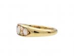 1903 opal and diamond three stone ring in 18kt yellow gold