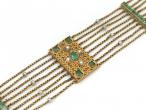 Antique emerald and seed pearl bracelet with cannetille gold