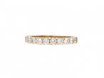 18kt yellow gold diamond set half eternity ring